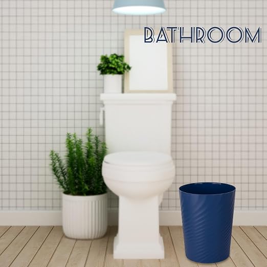 UUJOLY Plastic Small Bathroom Trash Can Wastebasket Garbage Can, Laundry Room - Image 2
