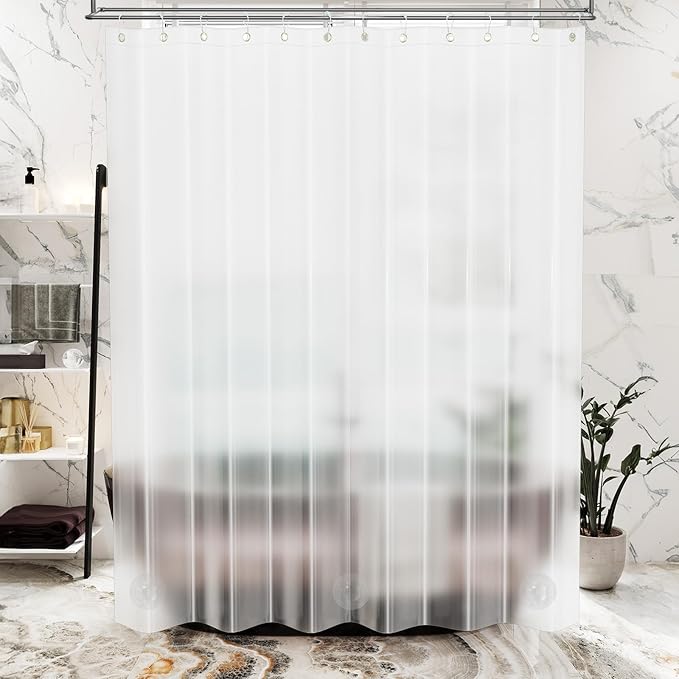 AmazerBath 72x96 Shower Curtain Liner Plastic, Extra Long Shower Curtain Thick - Image 9