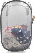 Sturdy Mesh Laundry Hamper Basket Bag, collapsible Pop up by HONOMA