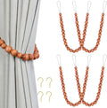 KLOGTSIND Wood Bead Curtain Tiebacks, 4 Pack Curtain Tie Backs by KLOGTSINDDirect