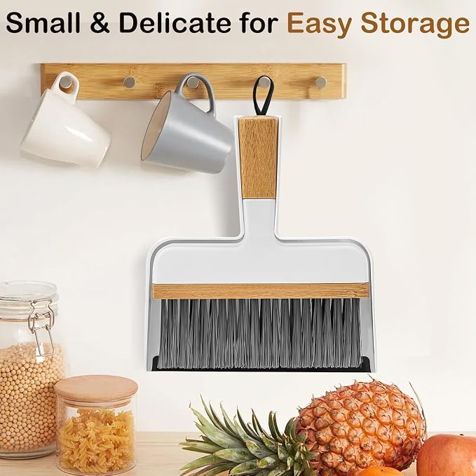 ThinkLearn Mini Dustpan and Brush Set, Bamboo Handle - Image 5