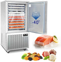 Kolice Commercial Heavy Duty 10 Trays Blast Chiller & Freezer with Food Probe, Lowest temp: -40°F, for Restaurants,Bakerys,Hotels to Preserve Ice Cream,Sea Food,Chicken,Dumpling,Beef,Dough,etc