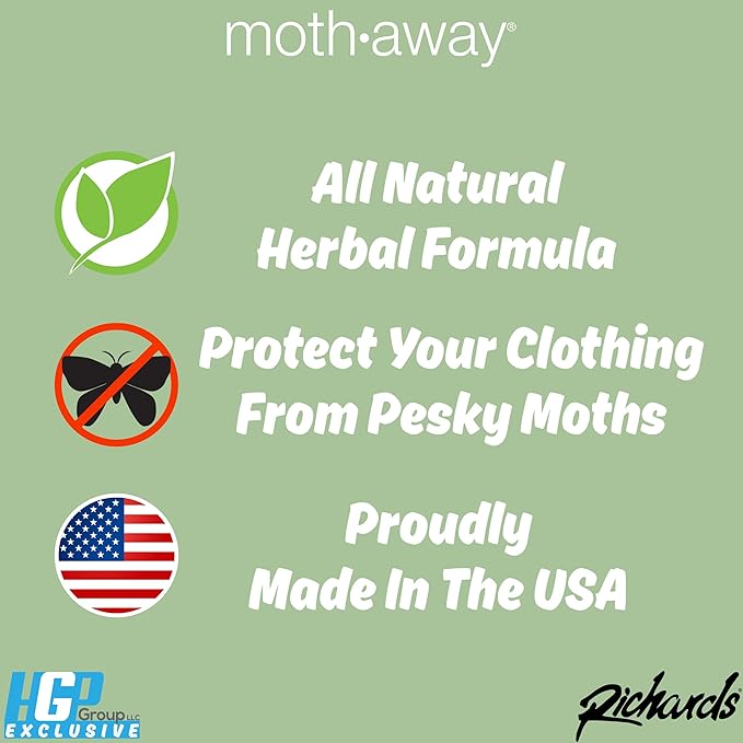 Richards Homewares Moth Away Sachets – 72-Pack Value Pack, Natural Herbal Moth - Image 3
