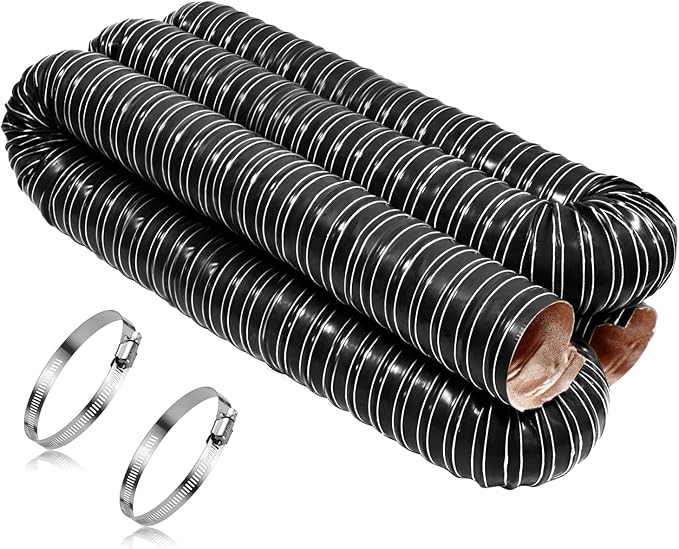 NOWBALL 2.5in Automotive Air Duct Hose, Length 3 Meter-10ft, 2.5" Silicone Flexible Cooling Ducting, 63mm High Heat Brake Exhaust Hose for Car, Garage, Dryer Air System Black