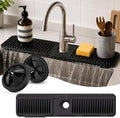 18 Inch Silicone Faucet Mat for Kitchen Sink Splash Guard, W/Sink Baffle | by Unknown