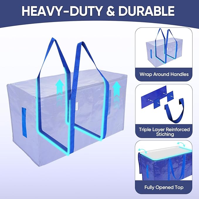 TICONN 12 Pack Extra Large Moving Bags Heavy Duty - Image 5