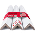 Extra-Wide 48" x 3" x 3" Reinforced Cardboard Edge Protectors (Pack of 12) – 0.225" Heavy-Duty Thickness – Cardboard Edge Protectors for Shipping – American Quality Pallet Edge Protector