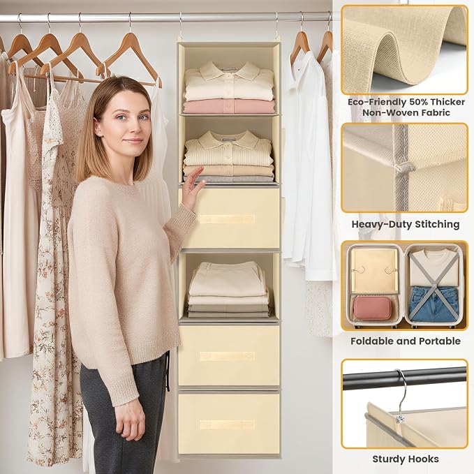 Hanging Closet Organizer 6-Shelf - Image 3