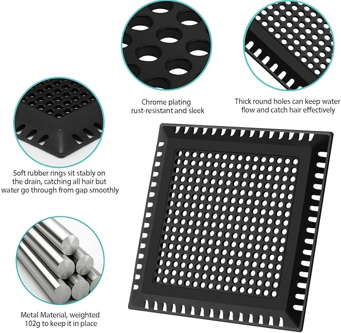Aojuxix Shower Drain Hair Catcher/Drain Protector/Shower Drain Cover | - Image 2