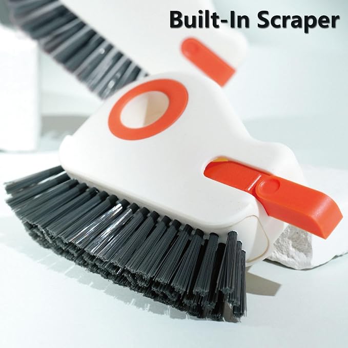 Groove Cleaning Brush 2 in 1 Grout Cleaner Tool Grip Brush Hard Bristle Crevice - Image 3