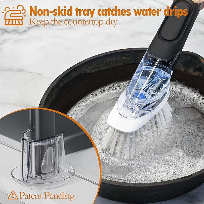 RIMAY Soap Dispensing Dish Brush Set - Image 2