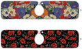 Japanese Purple Red Poppy Poppy Butterfly Leaf Sink Mat by Tatenale