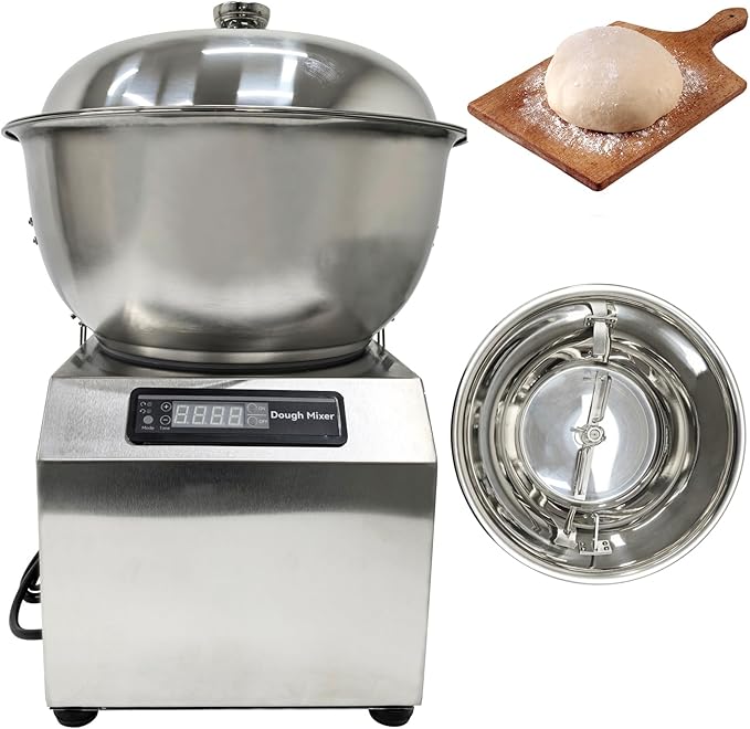 TECHTONGDA Electric Dough Mixer, 8KG Dough Kneading Machine, Detachable Basin Type Stirring Machine, 110V Food Blender Mixer, Forward and Reverse Dual-mode, 30min Timer System