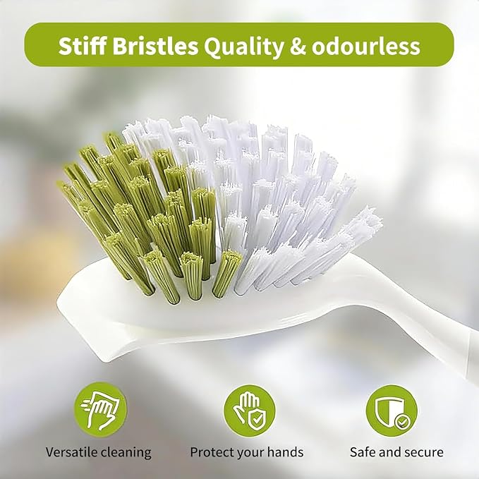 Dish Brush Scrub Brush with Handle - Image 2