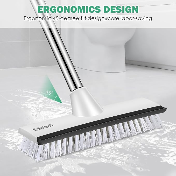 SetSail Floor Scrub Brush, 51-Inch Adjustable Long Handle Brush - Image 5
