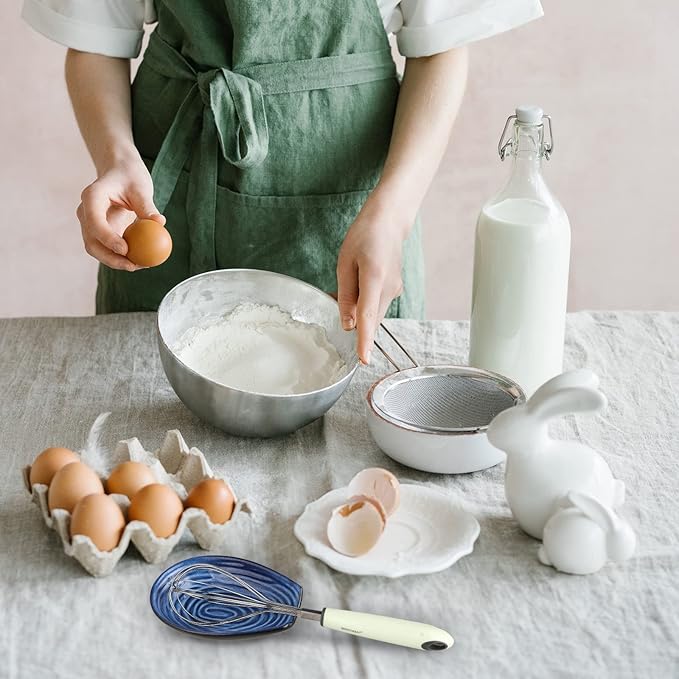 Hasense Spoon Rest for Kitchen Countertop and Stove Top, Stable Heat-resistant Spoon Holder for Home Kitchen Coffee Bar Cooking, Blue Utensil Rest for Spatula Ladles Tongs, 2 PCS