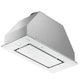 Range Hood Insert 30 Inch - Built-in 900 CFM Ducted/Ductless Range Hood with 3 Speed Fan, White Stainless Steel & Tempered Glass with Gesture Sensing &Touch Control for Over Kitchen Stove
