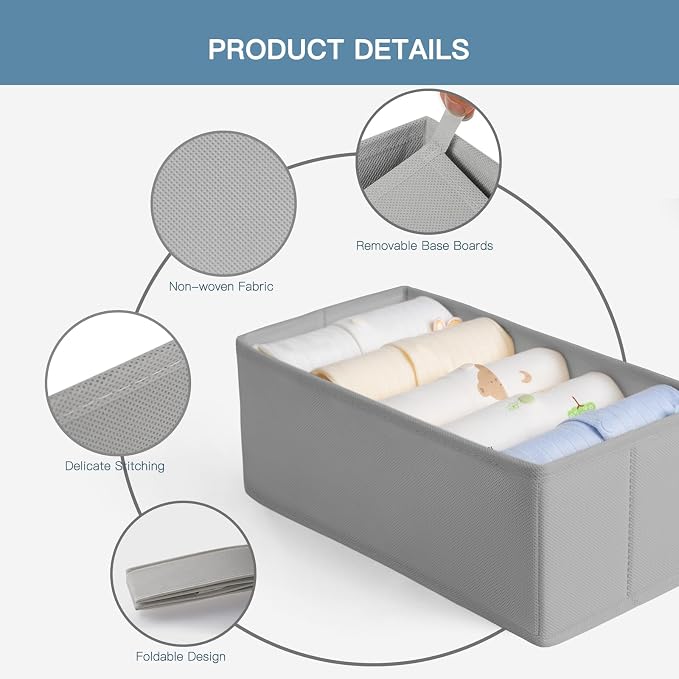 Drawer Organizer Clothes, 21 Pack Dresser Organizer - Image 4