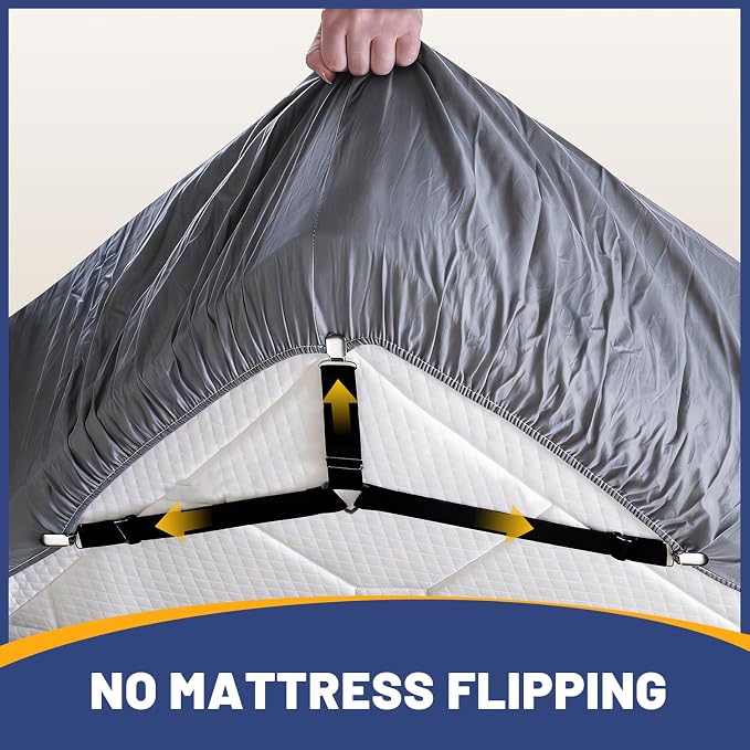 Adjustable Bed Sheet Straps, Elastic Fasteners - Image 6