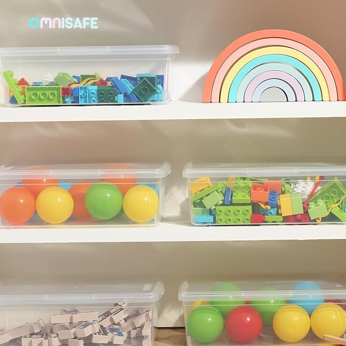 Stackable Plastic Storage Shoebox, BPA-Free Nestable Container - Image 7