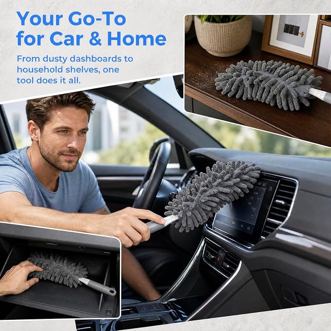 Microfiber Duster for Cleaning, Car Duster Interior, Washable Duster, Feather - Image 7