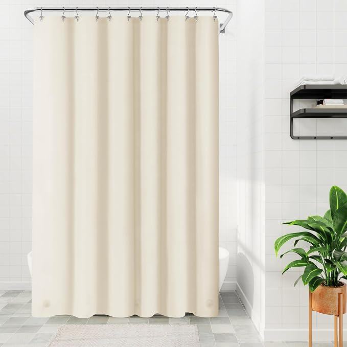 Barossa Design Extra Long Beige Shower Curtain Liner by BarossaDesign