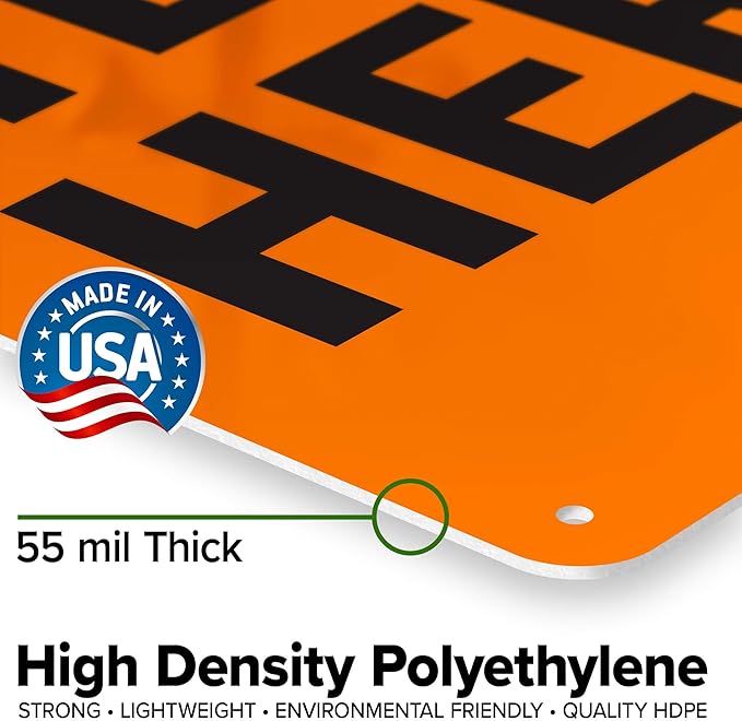 Custom warning Sign, OSHA Sign, 10x14 Inches, 55 mil thick HDPE (high density polyethylene), Made in USA by My Sign Center