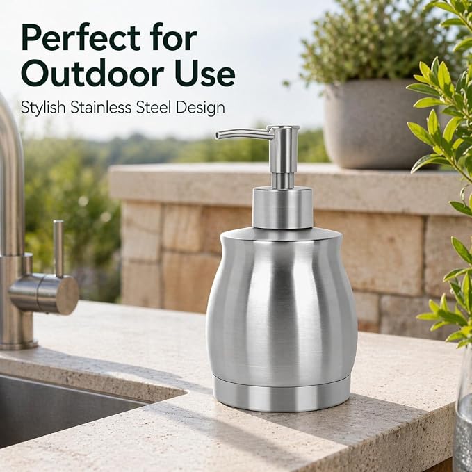 Stainless Steel Countertop Soap Dispenser Liquid Bottle and Pump, Suitable - Image 6