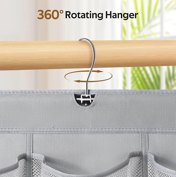 MISSLO 30 Large Pockets Dual Sided Hanging Shoe Organizer - Image 4