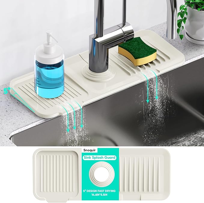 14.6 inch Faucet Mat for Kitchen Sink Faucet Mat Kitchen Sink Splash Guard - Image 8