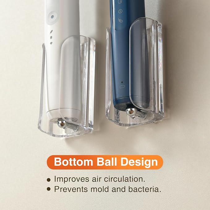 Electric Toothbrush Holder for Bathroom, Wall-Mounted Toothbrush Stand - Image 2