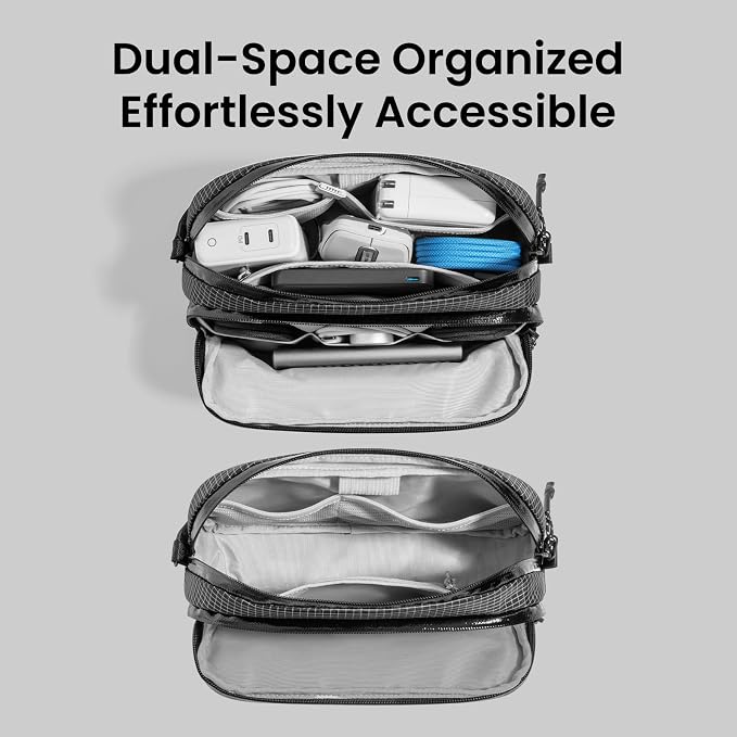 tomtoc Electronic Organizer Travel Case Performance, Dual Compartment Bag | - Image 5
