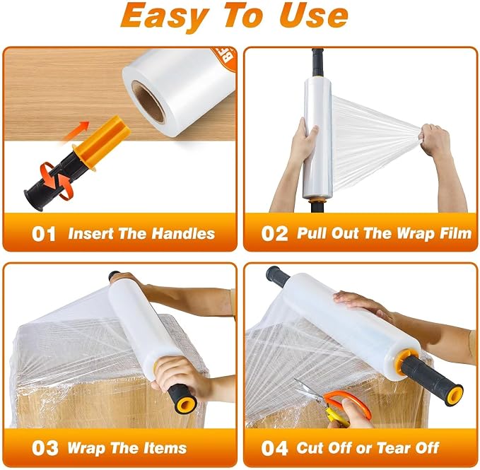 Stretch Film Shrink Wrap Privacy Combo Kit x 1000 Ft - Image 7