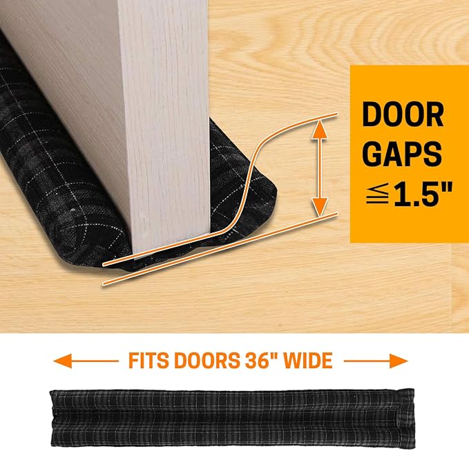 36 Inch Under Door Stopper, Door Noise Blocker | Double Sided Door Stopper - Image 5