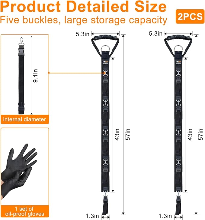 Extension Cord Organizer with 5 Detachable straps | 2 PCS Extension Cord Holder - Image 8