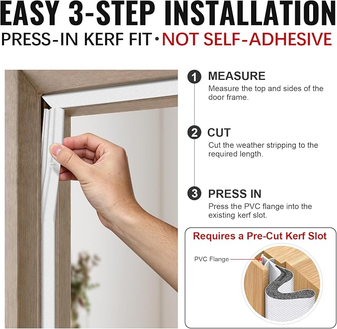Litaibai 60 ft Kerf Weather Stripping Door Seal - Image 8