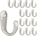 IBosins 15PCS Coat Hooks Wall Mounted Silvery Single Prong Robe Hook | Hanging by IBosins