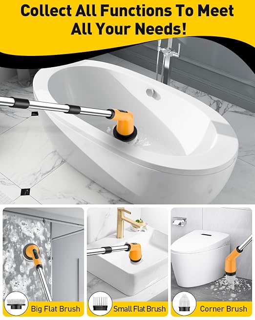 Electric Spin Scrubber for Bathroom, Shower Scrubber - Image 4