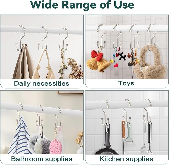 Shower Curtain Hooks, Shower Curtain Rings, Metal Shower Curtain Hangers Rust - Image 7