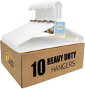Quality White Plastic Hangers 10 Pack by QualityHangers