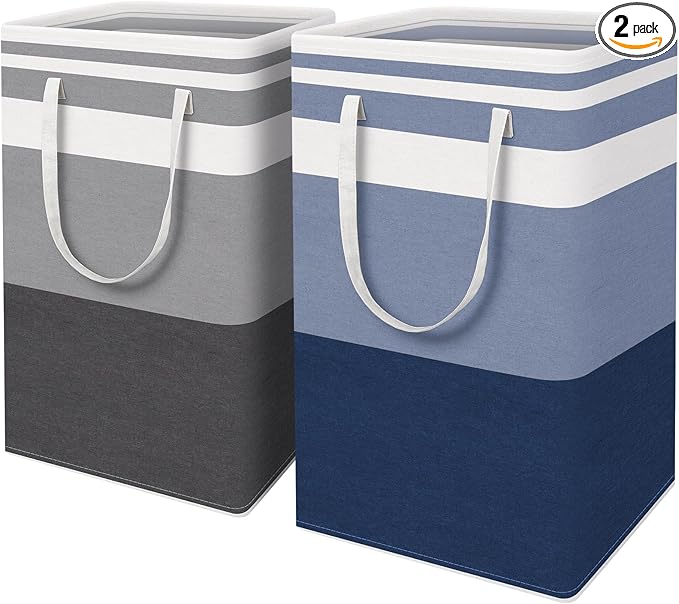 HomeHacks 2 Pack Laundry Baskets, Laundry Hampers Bags | Waterproof, by HomeHacks