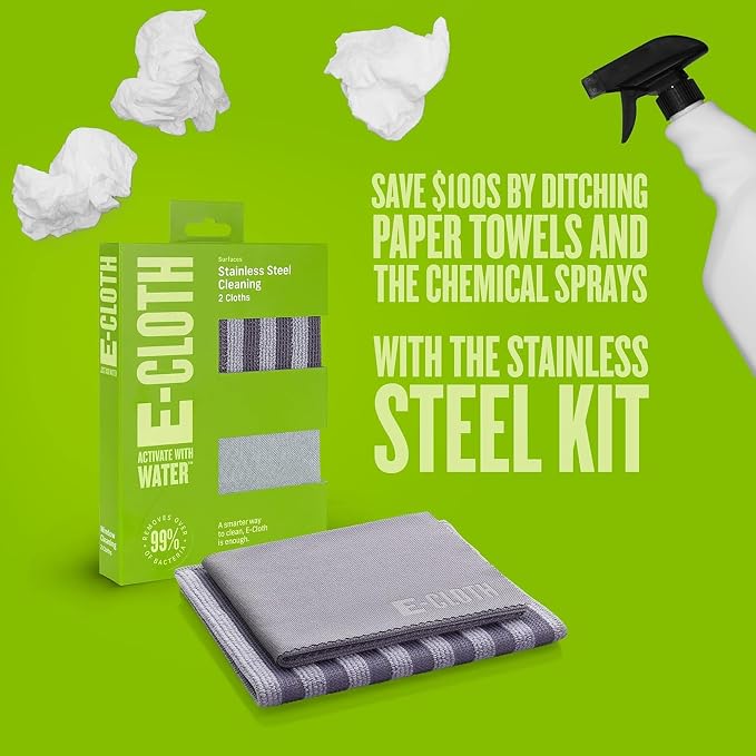 E-Cloth Stainless Steel Cleaning Cloth Pack - Image 9