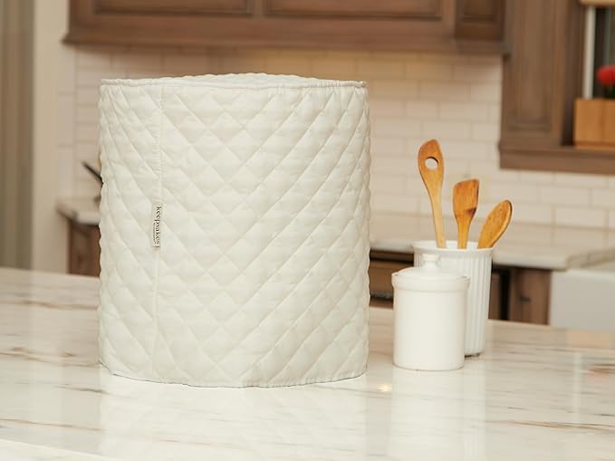 Covermates Keepsakes - Rice Cooker Cover - Dust Protection - Stain Resistant - Washable - Appliance Cover, Cream