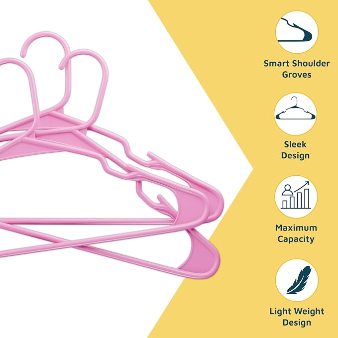 Lifemaster Plastic Clothes Hangers – Heavy Duty Hanger Set, - Image 4