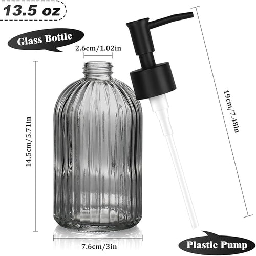 1 Pack 13.5oz Glass Soap Dispenser - Image 2