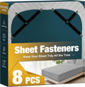 8 Pack Bed Sheet Fasteners, Adjustable Mattress Cover Straps by whisperingwonder