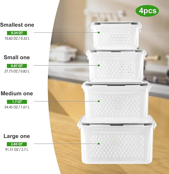 Fruit Storage Containers for Fridge - Image 2