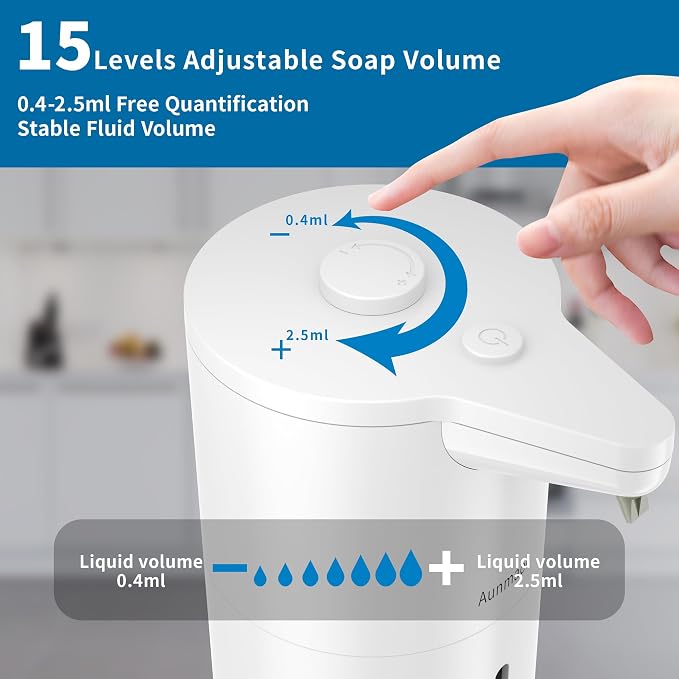Automatic Soap Dispenser Touchless, Kitchen & Bathroom, Hands-Free, Adjustable - Image 3