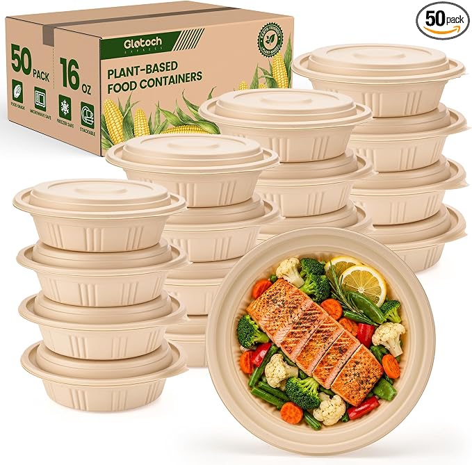 100 Piece Meal Prep Bowl Containers by GlotochExpress