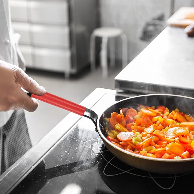 uxcell Silicone Pan Handle Sleeve, Heat Resistant Potholder Pot Holders Cover Sleeve for Frying Pan Handle Spatulas, Grey (L)